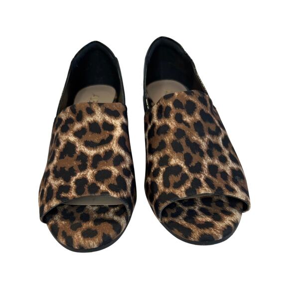 Aubrey Lynn, Slip On Wedge, Open Toe Shoe, Leopard, 6m - Picture 2 of 9